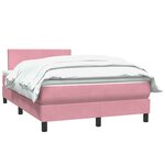 vidaXL Sommier à lattes de lit avec matelas rose 120x210 cm velours