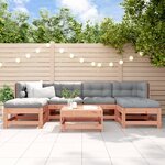 vidaXL Salon de jardin 7 Pièces avec coussins bois massif douglas