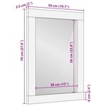 vidaXL Miroir de Salle de Bain avec miroir marron Bois d'acacia massif