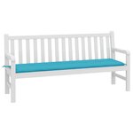 vidaXL Coussin de banc de jardin Turquoise 180 x 50 x 4 cm