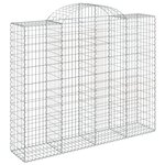 vidaXL Paniers à gabions arqués 14 Pièces 200x50x160/180 cm Fer galvanisé