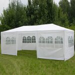 HI Tonnelle avec parois latérales 3 x 6 m Blanc