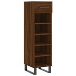 vidaXL Meuble à chaussures chêne marron 30x35x105 cm bois d'ingénierie