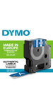 DYMO Rhino - Etiquettes Industrielles Vinyle 19mm x 5.5m - Blanc sur Bleu