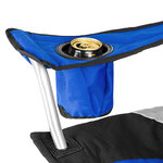 Tectake Chaise pliante avec rembourrage - bleu