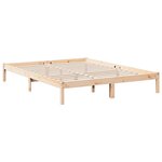 vidaXL Cadre de lit extra long sans matelas 140x210 cm bois massif pin