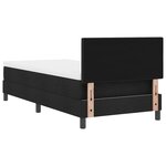 vidaXL Lit à sommier avec matelas noir 90x200 cm tissu