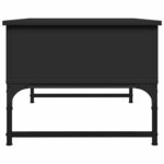 vidaXL Table basse noir 70x50x40 cm bois d'ingénierie et métal
