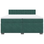 vidaXL Sommier à lattes de lit et matelas Vert foncé 200x200cm Velours