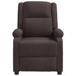 vidaXL Fauteuil de massage Marron foncé Tissu