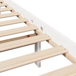 vidaXL Cadre de lit sans matelas blanc 135x190 cm bois de pin massif