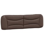 vidaXL Coussin de tête de lit Hvar marron 180 cm similicuir