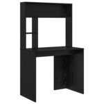 vidaXL Bureau Chêne noir 91 x 50 x 149 cm Bois d'ingénierie