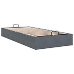 vidaXL Cadre de lit ottoman sans matelas gris foncé 90x190 cm velours