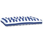 vidaXL Coussins de palette lot de 3 rayures bleues et blanches tissu