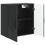 vidaXL Armoire Murale 59 x 31 x 60 cm Bois d'ingénierie Noir