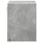 vidaXL Table de chevet murale avec lumières LED gris béton