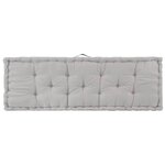 vidaXL Coussin de plancher de palette Coton 120x40x7 cm Gris