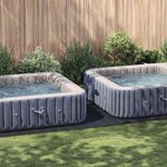 vidaXL Tapis de piscine Noir 640 x 321 x 0 1 cm Tissu non tissé