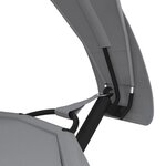 vidaXL Lit de repos d'extérieur avec auvent Gris Acier et tissu Oxford