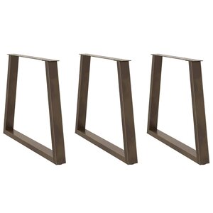 vidaXL Pieds de table à manger en forme de V 3 pièces Acier naturel 80 x (72-73 3) cm Acier
