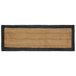 vidaXL Tapis de surface Gris foncé 80 x 200 cm Jute