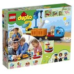Lego 10875 duplo le train de marchandises  jeu avec son et lumiere  grue avec télécommande jouet pour enfant 2-5 ans