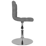 vidaXL Chaise pivotante de salle à manger Gris clair Tissu