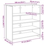 vidaXL Bureau de réception blanc 100x50x103 5 cm bois d'ingénierie