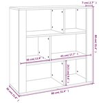 vidaXL Buffet Noir 80x30x80 cm Bois d'ingénierie