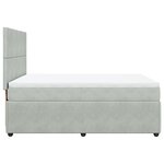 vidaXL Sommier à lattes de lit et matelas Gris clair 140x200cm Velours