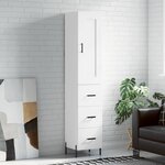 vidaXL Buffet haut Blanc 34 5x34x180 cm Bois d'ingénierie