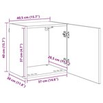 vidaXL Meuble TV mural Chêne noir 40 5x30x40cm Bois d'ingénierie