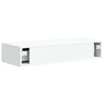 vidaXL Table d'appoint murale Blanc 87 5 x 34 5 x 17 cm