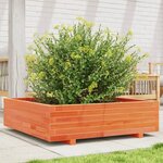 vidaXL Jardinière cire marron 90x90x26 5 cm bois de pin massif