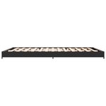vidaXL Cadre de lit sans matelas noir 135x190 cm