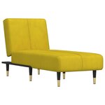 vidaXL Chaise longue jaune velours
