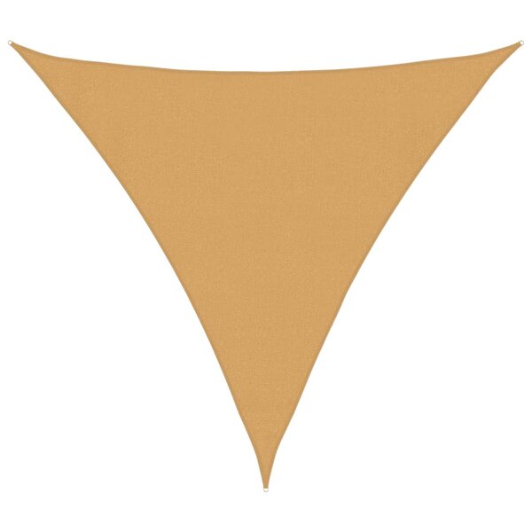 vidaXL Voile d'ombrage 160 g/m² triangulaire sable 3 6x3 6x3 6 m PEHD