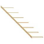 vidaXL Casier à vin mural pour 7 bouteilles Doré Fer