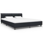 vidaXL Cadre de lit Noir Similicuir 180 x 200 cm