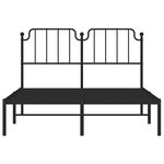 vidaXL Cadre de lit métal sans matelas avec tête de lit noir 135x190cm
