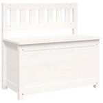 vidaXL Banc Blanc 80x41x77 cm Bois de pin massif