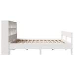 vidaXL Lit bibliothèque sans matelas blanc 120x190 cm bois pin massif