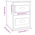vidaXL Tables de chevet murales 2 Pièces blanc 41 5x36x53 cm