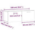 vidaXL Armoire murale gris béton 100x36 5x35 cm bois d'ingénierie