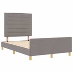 vidaXL Cadre de lit avec tête de lit Taupe 140 x 190 cm tissu