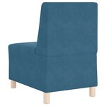 vidaXL Chaises Sofa 3 Pièces Bleu 55 x 74 x 82 cm Velours