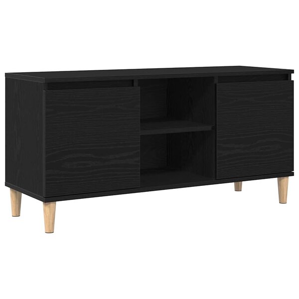 vidaXL Meuble TV Noir 102 x 35 x 50 cm Bois d'ingénierie