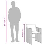 vidaXL Ensemble à manger de jardin et coussins 17 Pièces beige