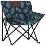 vidaXL Chaise de camping avec poche pliable lot de 2 motif de feuille
